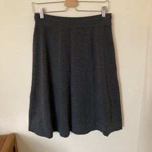 L.L. Bean Charcoal Grey Tencel Midi Skirt S